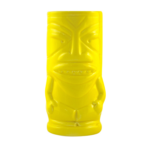 Yellow Ceramic Tiki Mug 355ml