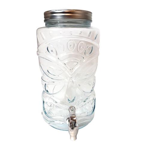Glass Tiki Beverage Dispenser with Tap - 6L