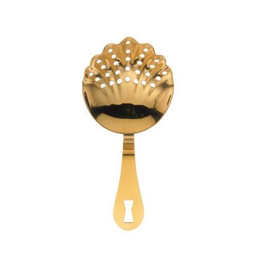 Barfly: Scalloped Julep Strainer - Gold Plated