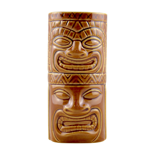 Totem Brown Ceramic Tiki Mug 400ml