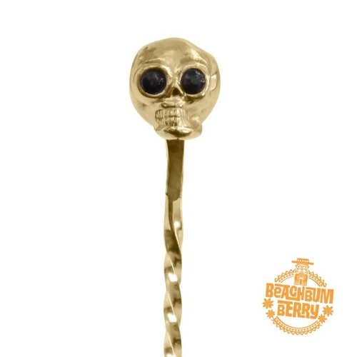 Skull Barspoon - Gold Plated - 33cm