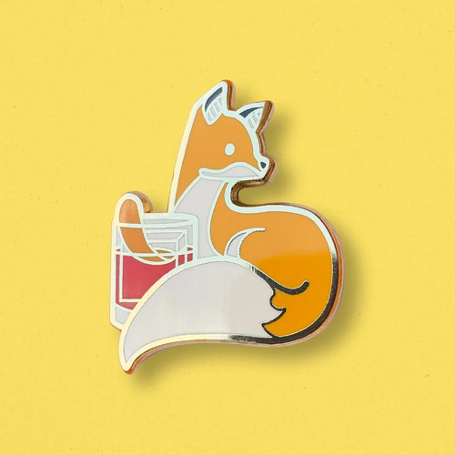 Cocktail Critters Fox x Negroni Pin