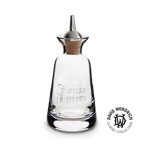 Finewell Bitters Bottle Gothic Style 90ml - House Bitters/Silver plated dasher top