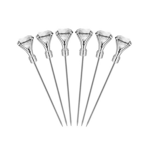 Final Touch Diamond Cocktail Picks [Set of 6]