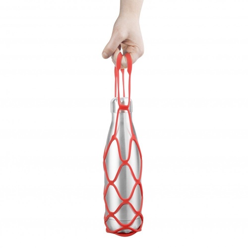 Final Touch: Collapsible Silicone Bottle Bag - Red