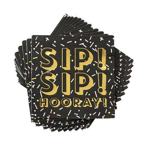 Cocktail Napkin - Sip Sip Hooray by Cakewalk
