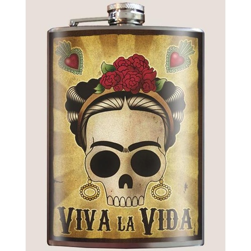 Trixie & Milo Flask - Viva La Vida (Frida skull)