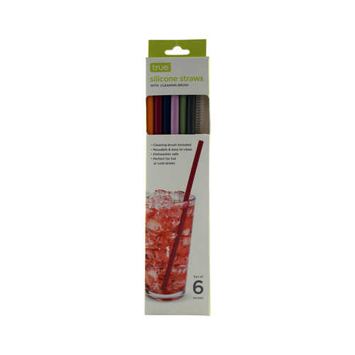 True Silicone Straws w/ Cleaning Brush