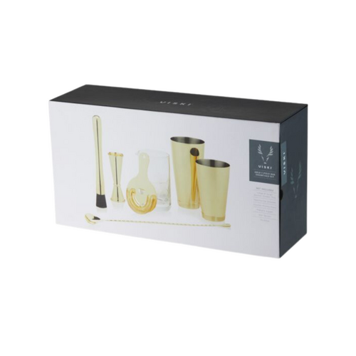 Viski Gold 7-Piece Bar Essentials Set