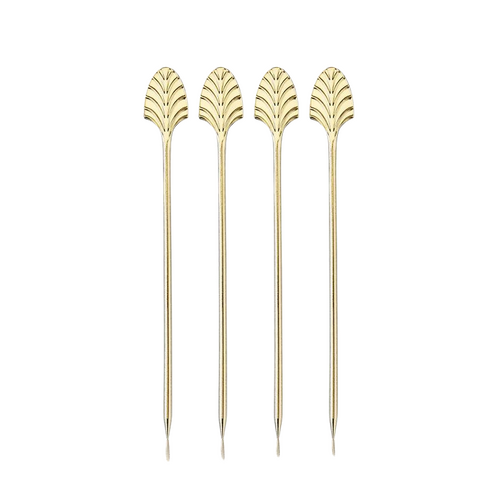 Viski Deco Style Cocktail Picks - Gold [Set of 4]