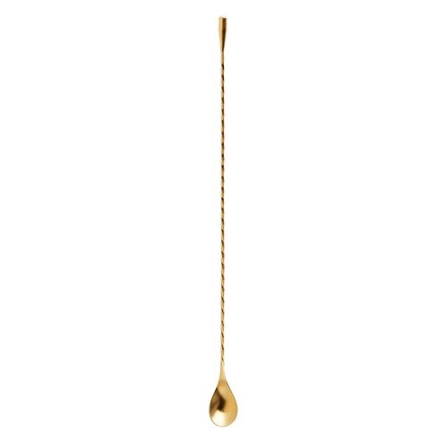 Viski: Teardrop Bar Spoon [40cm] - Gold Plated
