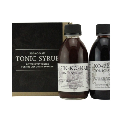 sin-kō-nah & kȯ-fē Tonic Syrup Pack 2 x 200ml