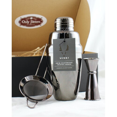 The Shaken Barware Set -  Gunmetal Black