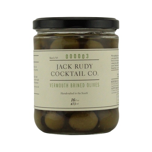Jack Rudy Cocktail Co. Vermouth Brined Olives 473ml
