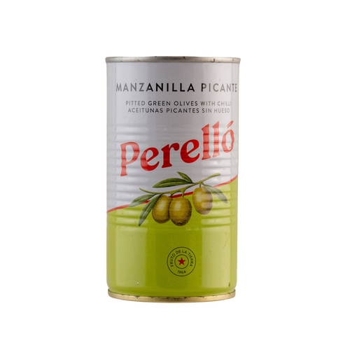 Perello Pitted Manzanilla Olives with Chilli 350g