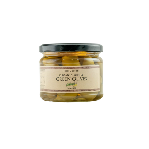 Terra Madre Organic Whole Green Olives 305g