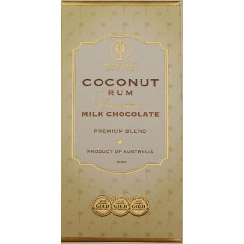 WineBar Coconut Rum Milk Chocolate 80g
